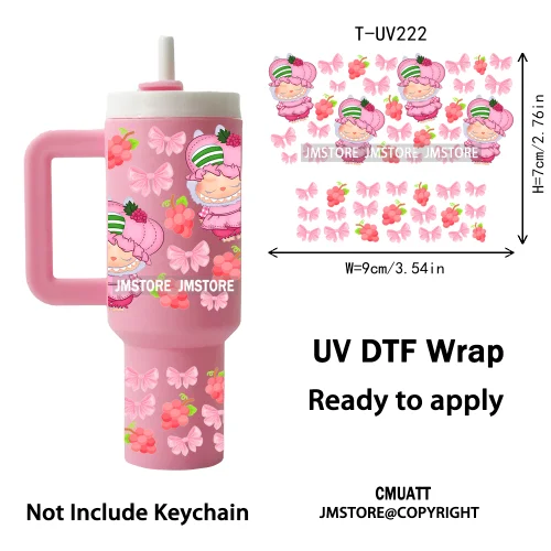 Coquette Bow Cartoon Monsters UV DTF Custom Prints Ready To Apply Transfer Stickers Waterproof Wraps For Mini Tumbler Keychain