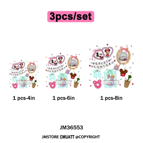 Colorful Animal Coquette Mirror Bracelet Cartoon Character Printing Iron On DTF Transfers Stickers Ready To Press T-shirts Bags