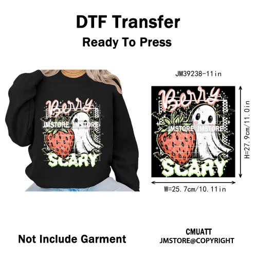 Funny Cute Ghost Preppy Spooky Season Sarcastic Halloween Iron on DTF Washable Transfers Stickers Ready to Press for T-shirts