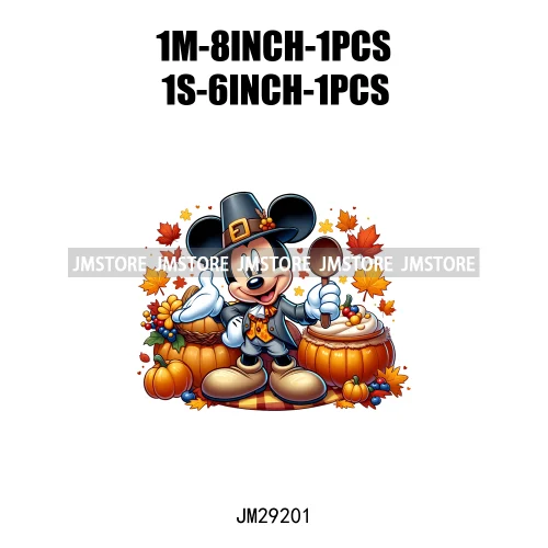 Cartoon Halloween Scary Cute Horror Characters Pumpkin Fall Vibes DTF Iron On Transfers Stickers Ready To Press For Clothing