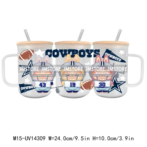 Sports Cartoon Characters UV DTF Cup Wrap Ready To Apply Waterproof High Quality Custom Prints For 15OZ Glass Mug Cup Tumbler