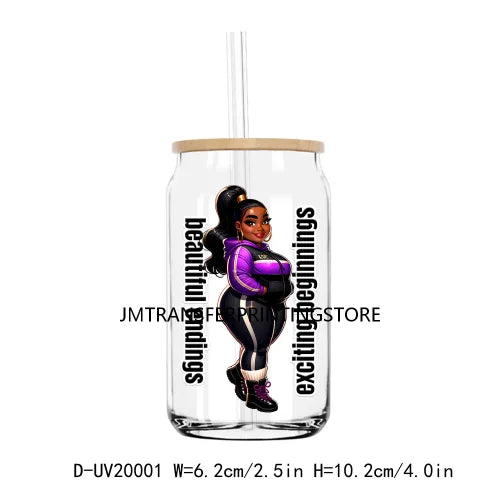 African American Beautiful Career Themed UV DTF Transfers Stickers Decals For Libbey Cold Cups Mugs Tumbler Waterproof DIY Craft