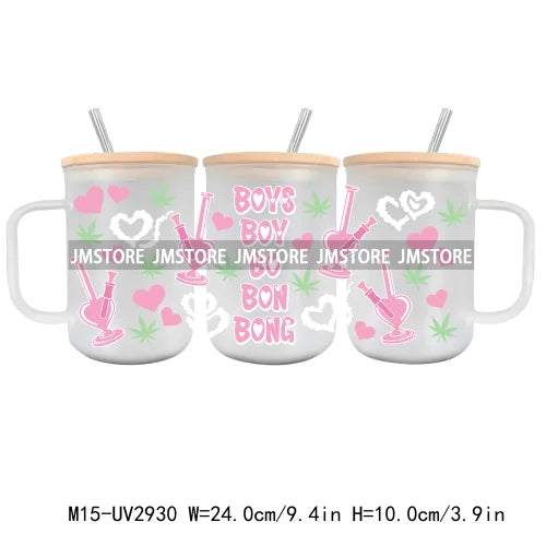 Valentine's Day Hearts UV DTF Sticker For 15OZ Mug Libbey Glass Cup Can Wrap Transfer Stickers Custom Labels DIY Logo Love Pink