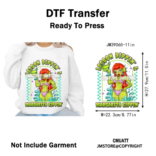 Spooky Scary Vibes Cartoon Halloween Ghost Designs Iron on DTF Washable Heat Transfers Stickers Ready to Press for Textile Bags