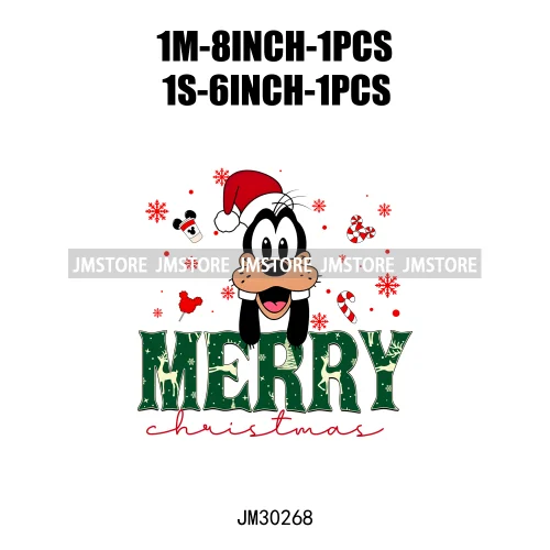 Merry Christmas Cute Cartoon Animal Friends Winter White Festive Vibes Iron On DTF Transfers Stickers Ready To Press For Hoodies