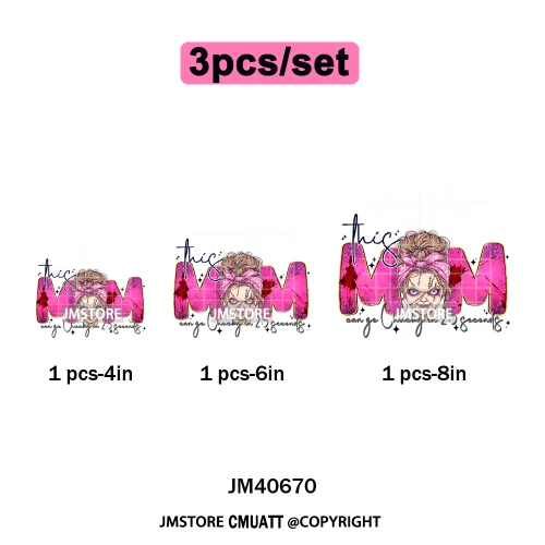 Cartoon Characters Scary Halloween Vibes Bad Killer Mom Iron on DTF Washable Transfers Stickers Ready to Press for Clothing