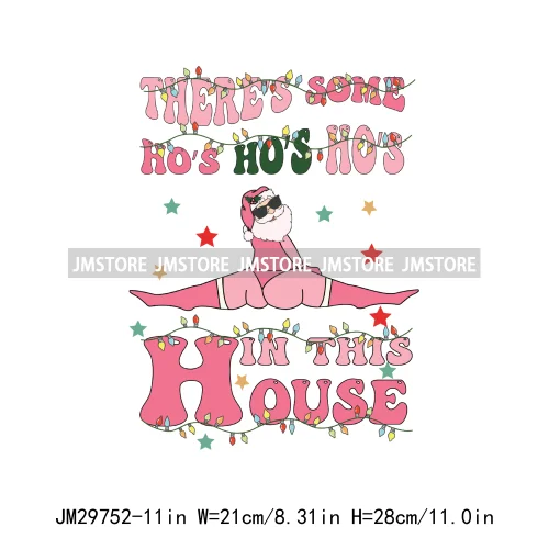 Small Town Fram Fresh Tree Christmas Merry Vibes Ho Ho Ho Santa Deer Iron On DTF Transfers Stickers Ready To Press For Hoodies