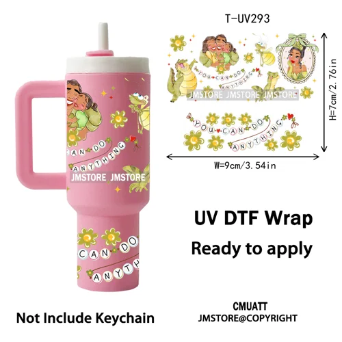 Coquette Cartoon Cat Princess Magical Kingdom UV DTF Wraps Ready To Use Transfer Stickers Waterproof For Mini Tumbler Keychain