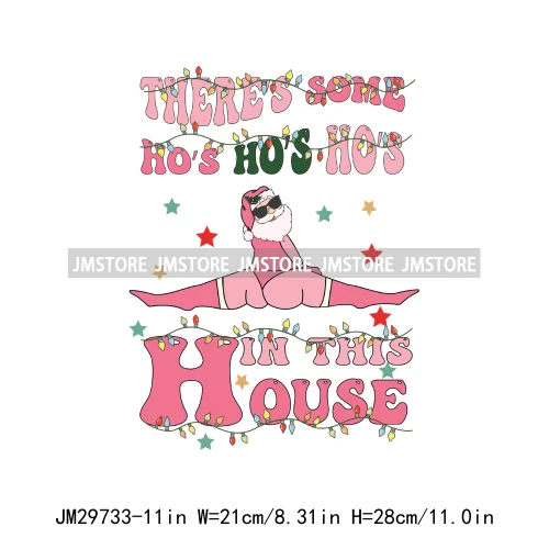 Just Waiting For Christmas Santa Claus Gifts Joy Winter Holidays Vibes Iron On DTF Transfers Stickers Ready To Press For Clothin