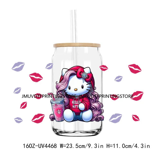 New Mexican Snacks Cartoon Cat Fiesta UV DTF Sticker For 16OZ Libbey Glass Cup Can Wrap Transfer Sticker Custom Labels DIY Logo