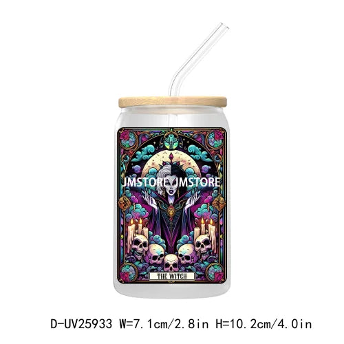 The Witch Tarot Card UV DTF Transfer Stickers Decals For Libbey Cold Cups Mugs Tumbler Waterproof Custom Labels Horror Character