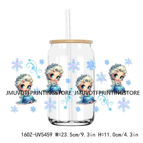 Cartoon Mouse Couple Playing Baseball UV DTF Sticker For 16OZ Libbey Glass Cup Can Wrap Transfer Stickers Custom Labels DIY Logo