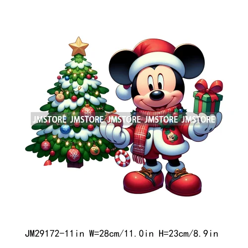 Special Delivery Characters Cartoon Santa Claus Christmas Gift Iron On DTF Transfers Stickers Ready To Press For Clothes