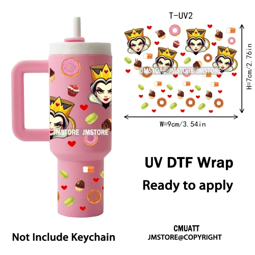 Wholesale Bulk Cartoon UV DTF Wraps Ready To Apply Transfer Stickers Waterproof For Mini Tumbler Keychain