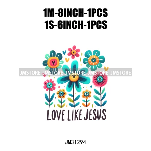 Christian Bible Verse God Jesus Psalm Love Faith Motivational Quotes Iron On DTF Transfers Stickers Ready To Press For Clothes