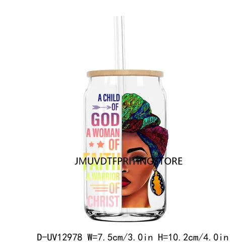 With God All Things Are possible UV DTF Transfer Stickers Decals For Libbey Cold Cups Mugs Tumbler Waterproof DIY Logo Christian