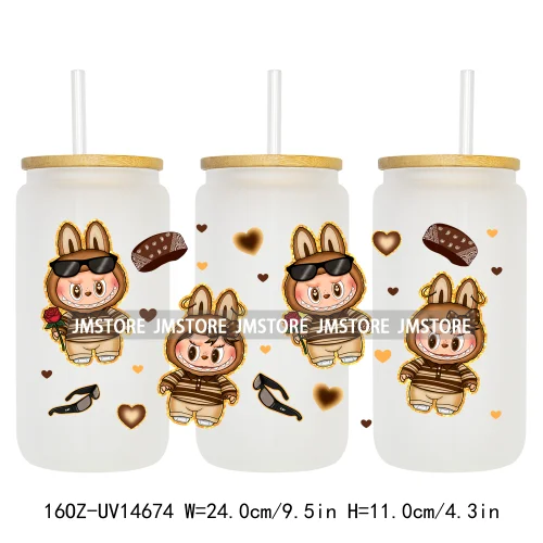 Funny Cartoon Character UV DTF Stickers Ready to Transfer Cup Wrap Custom Labels DIY Craft For Libbey Can Glass Tumblers Mugs