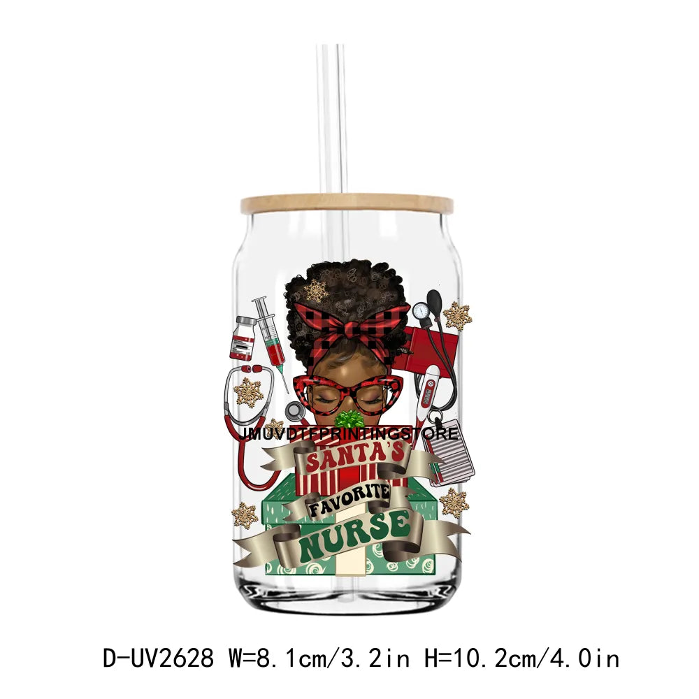 Just A Girl Who Love Fall Afro Black Girl UV DTF Transfer Stickers Decals For Libbey Cold Cups Mugs Tumbler Waterproof DIY Craft