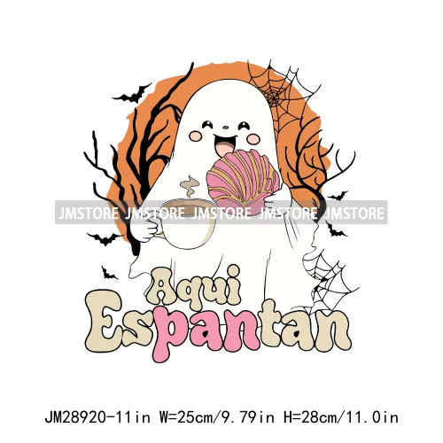 Cute Aqui Espantan Mexican Ghost Creepy Conchita Era Conchas And Cucuys Iron On DTF Transfer Stickers Ready To Press For Hoodies