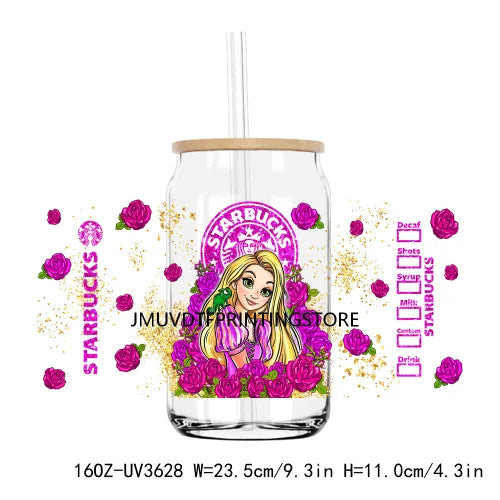 Cartoon Movie Characters Best Friends UV DTF Sticker For 16OZ Libbey Glass Cup Can Wrap Transfer Sticker Custom Labels DIY Logo