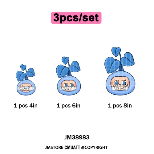 Cartoon Princess Girly Flowers Checkered Doll Characters Iron on DTF Washable Heat Transfer Stickers Ready to Press for Clothing