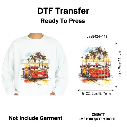 Funny Shells Coquette Bow Summer Salty Vibes Cartoon Printing Designs Iron On DTF Transfer Stickers Ready To Press T-shirts Bags