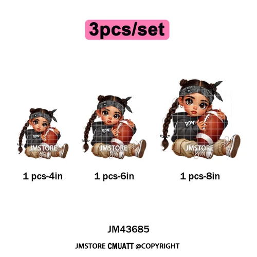 Latina Football Mexican Baby Girls Sports Lover Game Day Iron on Washable DTF Heat Transfers Stickers Ready to Press for Hoodies