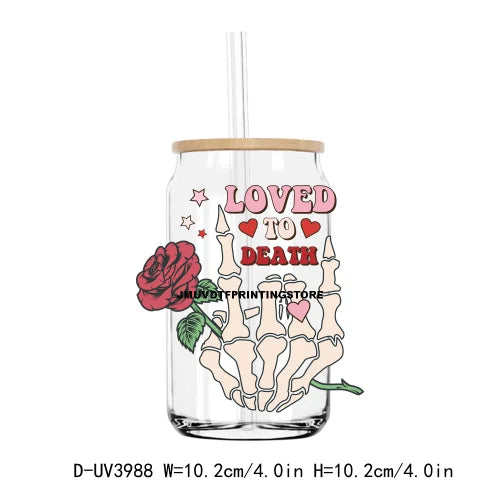 If I Had Feelings They'd Be For You UV DTF Sticker For 16OZ Libbey Glass Cup Can Wrap Transfer Sticker Custom Labels DIY Logo