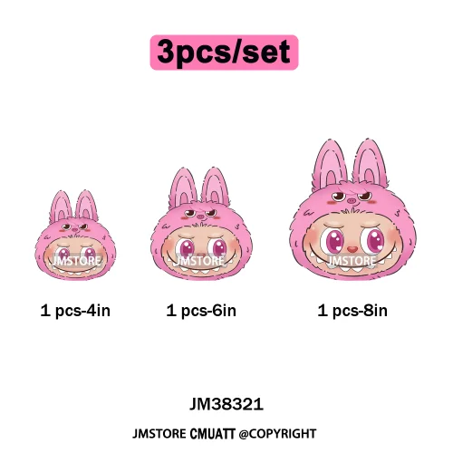 New Cartoon Costume Monster Dolls Lover DTF Printing Decals Iron on Washable Transfers Stickers Ready to Press for T-shirts