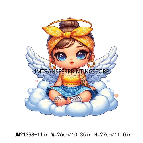 Cute Baby Angel Concha Valentine Kids Lovely Iron On DTF Transfers Printing Stickers Ready To Press For Hoodies