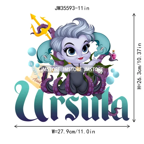 Colorful In My Era Wicked Cartoon Princess Evil Queen Washable Iron on DTF Transfers Stickers Diy Ready to Press for Sweatshirts