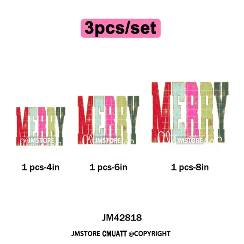 Funny Christmas Tree Coquette Holly Jolly Merry and Bright Festive Lover Iron on DTF Transfer Sticker Ready to Press for Hoodies