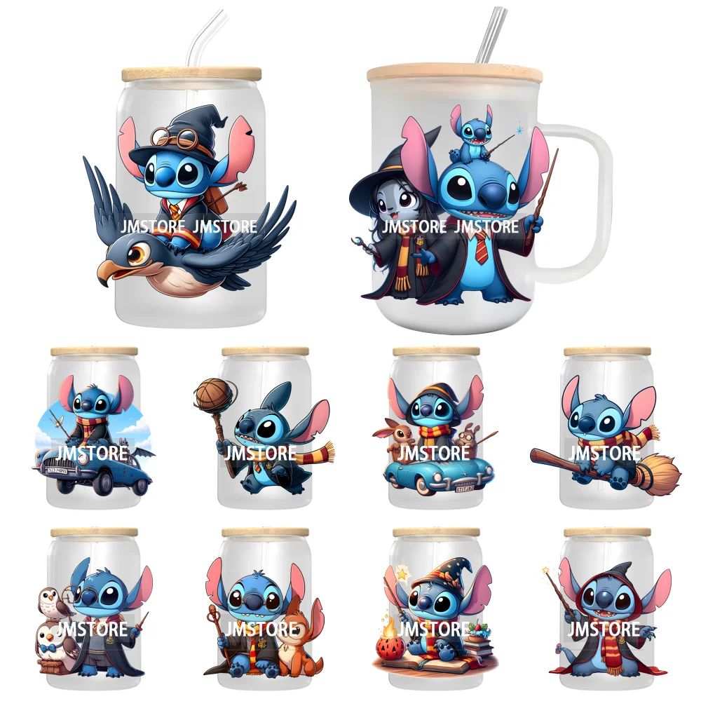 Magic Cartoon Wizard School UV DTF Transfer Stickers Decals Ready To Apply Waterproof For 16OZ Libbey Glass Can Cups Tumbler