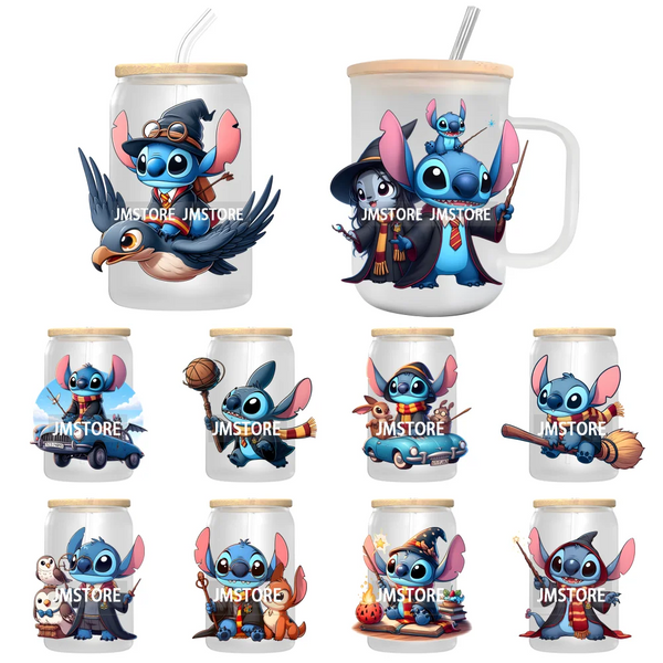 Magic Cartoon Wizard School UV DTF Transfer Stickers Decals Ready To Apply Waterproof For 16OZ Libbey Glass Can Cups Tumbler