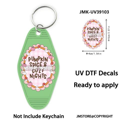 Season Reading Bookish Affirmation UV DTF Motel Keychain Decal Ready To Ship Custom Transfer Stickers Prints For Hotel Keychain