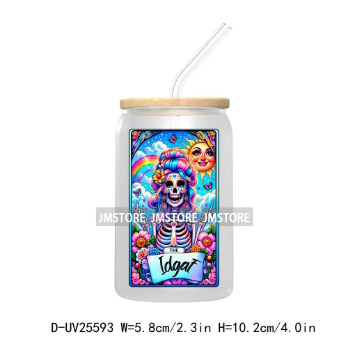 The Crafter Tarot Card UV DTF Transfer Stickers Decals For Libbey Cold Cups Mugs Tumbler Custom Logo Labels Sarcastic Skeleton