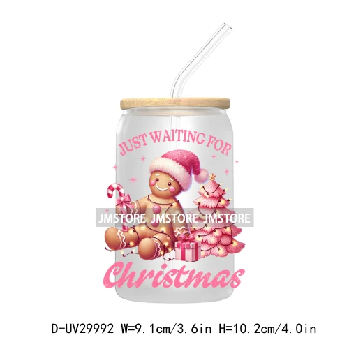 Christmas Cookie Baking Crew Gingerbread Man UV DTF Transfer Sticker Decal For Libbey Cold Cup Mug Tumbler Jesus Christmas Cross