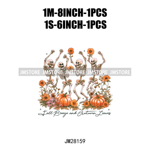 Pumpkin Season Autumn Coquette Bow Girly Cozy Fall Vibes Decals DTF Iron On Transfers Stickers Ready To Press For Hoodies Bags