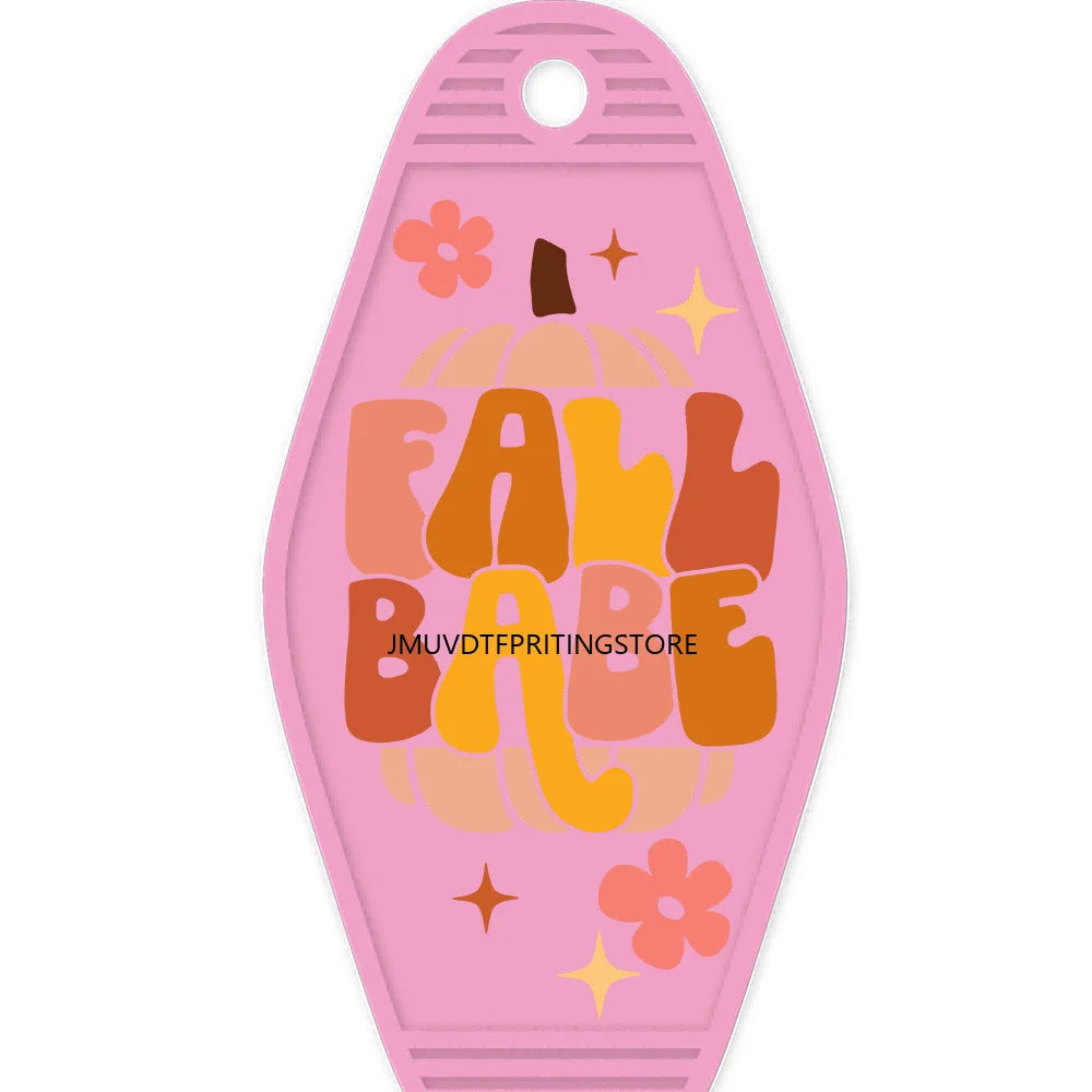 Thankful Fall Autumn Pumpkin Season High Quality WaterProof UV DTF Sticker For Motel Hotel Keychain