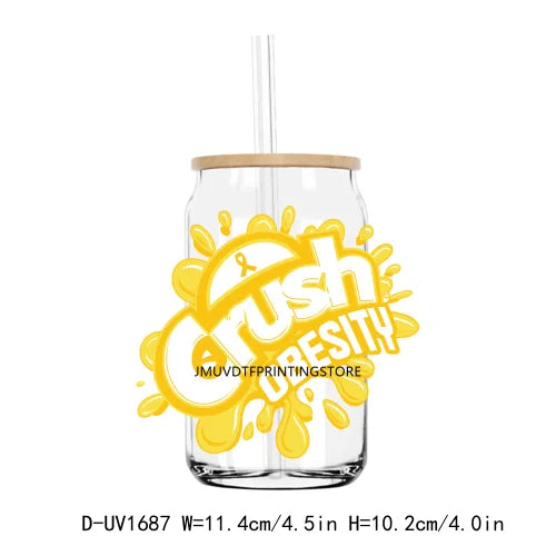 Crush Awareness UV DTF Transfers Stickers Decals For Libbey Cold Cups Mugs Tumbler Waterproof DIY Craft