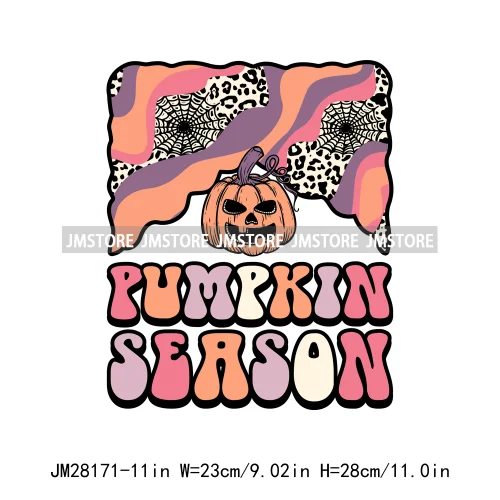 Cute Mama Babe Stay Spooky Let's Go Ghouls Halloween Season Designs DTF Iron On Transfers Stickers Ready To Press For Clothes