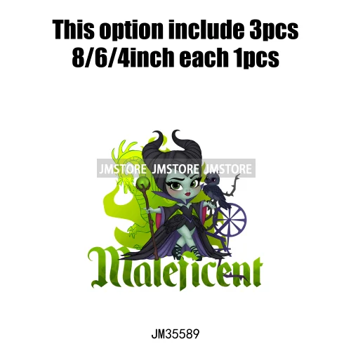 Colorful In My Era Wicked Cartoon Princess Evil Queen Washable Iron on DTF Transfers Stickers Diy Ready to Press for Sweatshirts