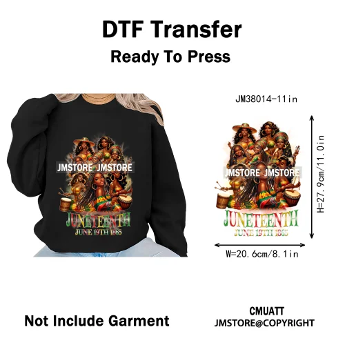 Juneteenth Vibes Black History They Not Like Us Black Queen Washable Iron on DTF Transfers Stickers Ready to Press for Clothing