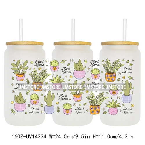 Butterfly Spring Flowers Coquette 16OZ UV DTF Cup Wraps Ready To Apply Waterproof Transfer Stickers For Libbey Glass Can Tumbler