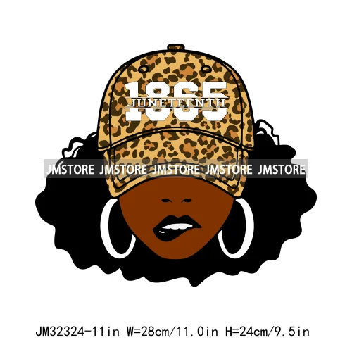 Black History Month Pride African Leader Melanin Queen Juneteenth Iron On DTF Transfers Stickers Ready To Press For Sweatshirts