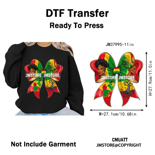 Celebrate Afro Dope Woman Juneteenth Since 1865 Freedom Power Vibes Independence Day Iron on  DTF Transfer Stickers For T-shirts