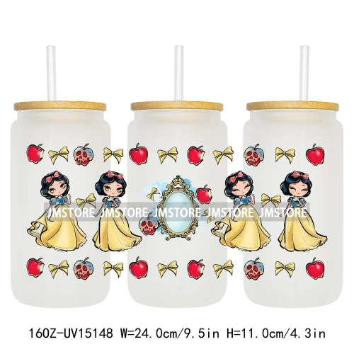 Magical Princess Best Friends UV DTF Stickers Ready to Transfer Cup Wrap Custom DIY Craft For Libbey Can Glass Tumblers Mugs