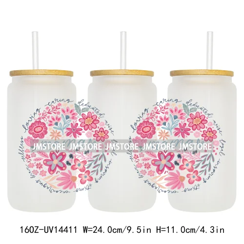 Retro Mama Coquette Bow UV DTF Stickers Ready to Transfer Cup Wrap Custom Labels DIY Craft For Libbey Can Glass Tumblers Mugs