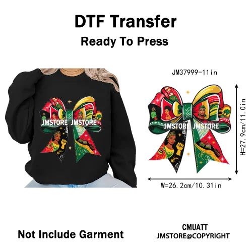 Celebrate Afro Dope Woman Juneteenth Since 1865 Freedom Power Vibes Independence Day Iron on  DTF Transfer Stickers For T-shirts