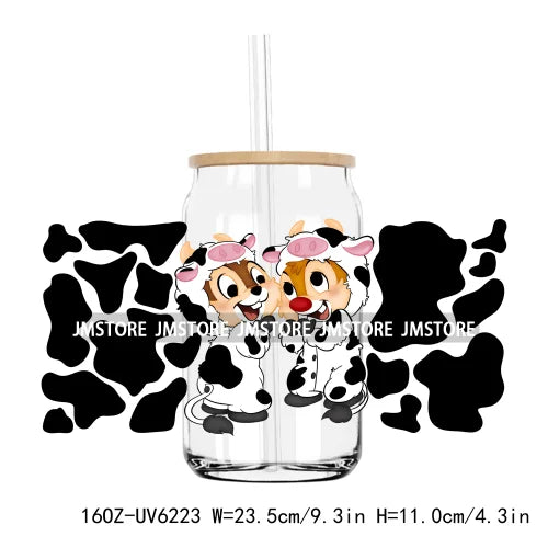 Cartoon Cat Mexican Snacks 16OZ UV DTF Cup Wrap Transfers Stickers Custom Labels Durable Waterproof Logo For Libbey Glass Can